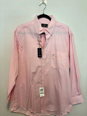Club Room Regular Fit Shirt Pink Size 16.5